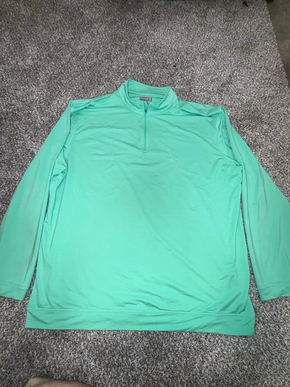 Peter Millar Men’s 3XL Tall 3XT Green 1/4 Zip Performance Golf Pullover